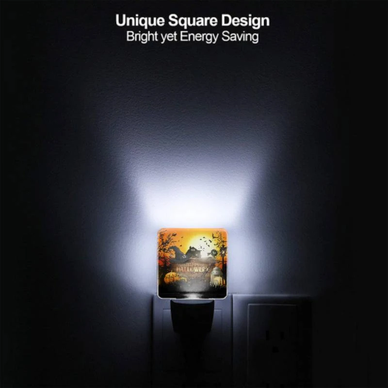 Night Light Set of 2, A Halloween poster with a witch's hat and a house in the background. Night Light Set Of 2, A Halloween Poster With A Witch's Hat And A House In The Background. -Acrylic Night Light Shop 184d8b6b3d14821b764e11ac588a7605daba970c