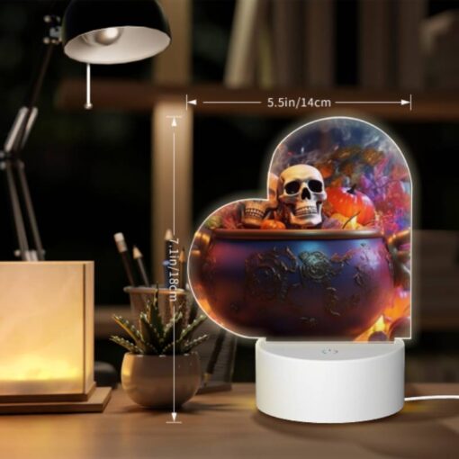 Love Acrylic Night Light, A Bowl Of Fruit And Vegetables With Two Skeleton Heads On Top. -Acrylic Night Light Shop 186739162ebca13abf80593215215402447dd095