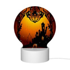 Round Acrylic Night Light, A Castle With A Moon In The Background. -Acrylic Night Light Shop 193e1dc5bfe2845c9973cf0cc5b35f47b316a6e6