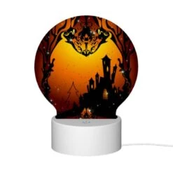 Round Acrylic Night Light, A Castle With A Moon In The Background. 9 Round Acrylic Night Light, A Castle With A Moon In The Background. -Acrylic Night Light Shop 193e1dc5bfe2845c9973cf0cc5b35f47b316a6e6