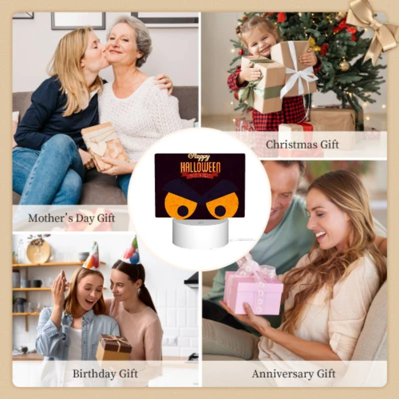 Rectangular Acrylic Night Light, A happy Halloween sign with a scary face. Rectangular Acrylic Night Light, A Happy Halloween Sign With A Scary Face. -Acrylic Night Light Shop 195b738ddead50f36934b9359f8c8a52e387e632