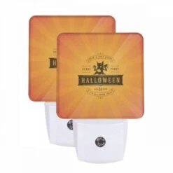 Night Light Set Of 2, A Poster Advertising A Halloween Party.