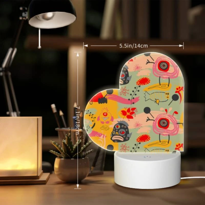 Love Acrylic Night Light, A colorful and whimsical pattern featuring a variety of animals and objects. Love Acrylic Night Light, A Colorful And Whimsical Pattern Featuring A Variety Of Animals And Objects. -Acrylic Night Light Shop 1a3016c962894e1a0350c9f2ded63d30f678d9f1