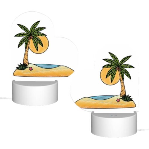 Love Acrylic Night Light, A Cartoon Drawing Of A Palm Tree On A Beach. -Acrylic Night Light Shop 1a6184f9b0ab91ddd028b8d3ab82c6ee7aff5430
