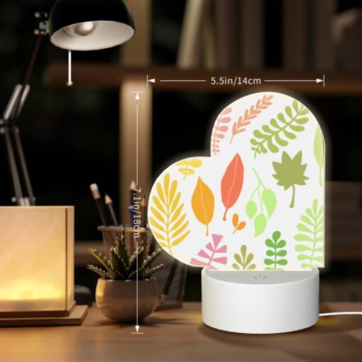 Love Acrylic Night Light, A Collection Of Leaves In Various Colors. -Acrylic Night Light Shop 1a81534f9a19084704428277ccd347969fbc77b8