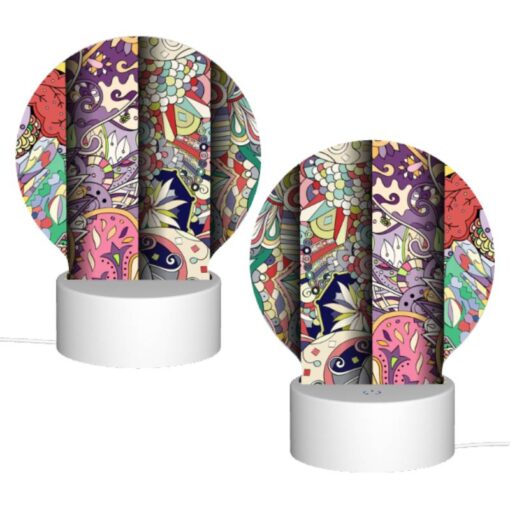 Round Acrylic Night Light, Three Colorful Designs Are Displayed On A Single Sheet Of Paper. -Acrylic Night Light Shop 1aad37963d73c979d9c373d796803f069c683c32