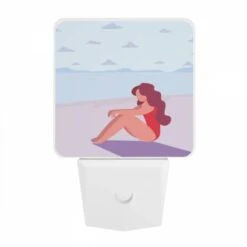 Night Light, A Woman In A Red Bathing Suit Is Sitting On The Beach. 7 Night Light, A Woman In A Red Bathing Suit Is Sitting On The Beach. -Acrylic Night Light Shop 1ac09f513fa59772a4f567d77c6608c5026de9c6