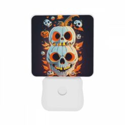Night Light Set Of 2, A Colorful Pumpkin With A Skeleton Face And A Knife In Its Head. -Acrylic Night Light Shop 1ad734d837c82b6bd74a4bb17a6070ee7aff39dd