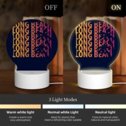 Round Acrylic Night Light, A Colorful Poster Advertising Summer Adventures. -Acrylic Night Light Shop 1adf57e3a14183e099cde813b45a8bd9dfcfb887