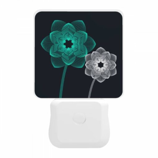 Night Light, Two Blue Flowers With Green Centers. -Acrylic Night Light Shop 1b5d5b15abc02e0c0686e32ecb5e9e4405b712f4