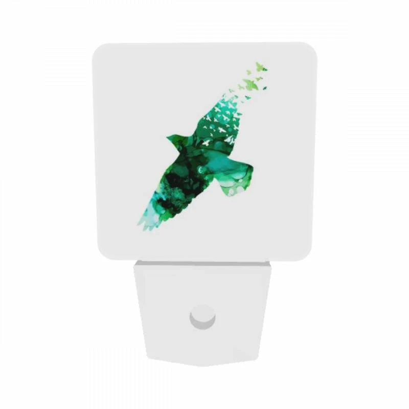 Night Light Set of 2, A green and blue bird flying with a flock of birds. Night Light Set Of 2, A Green And Blue Bird Flying With A Flock Of Birds. -Acrylic Night Light Shop 1b61c2b2c1abd05b36965a9ced38a57080b59fbf