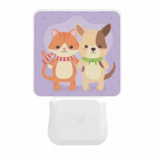Night Light, Two Cute Cartoon Cats Standing Next To Each Other. -Acrylic Night Light Shop 1bdf2708be109249db64c7f6b26136c99db5db12