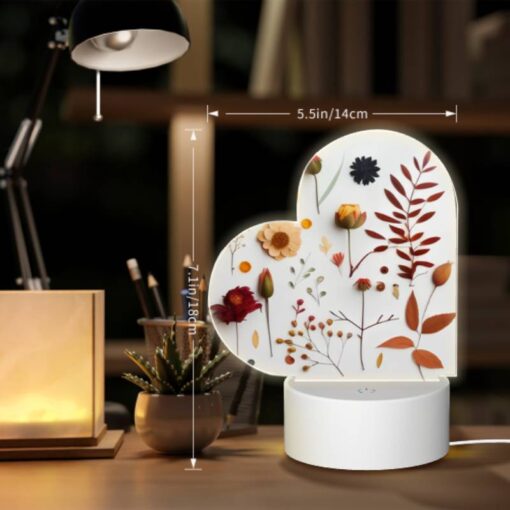Love Acrylic Night Light, A Collection Of Flowers And Leaves On A White Background. -Acrylic Night Light Shop 1c6b0a4bcbc313962eaa90f9101ec6430c3ed490