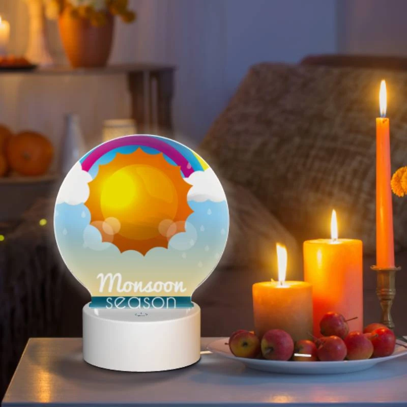 Round Acrylic Night Light, A colorful sunny day with rain clouds in the background. Round Acrylic Night Light, A Colorful Sunny Day With Rain Clouds In The Background. -Acrylic Night Light Shop 1ccbe33398ceaf0fd93623623d32541252927d36