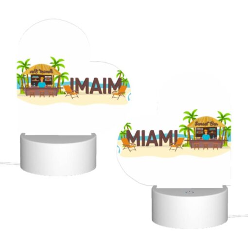 Love Acrylic Night Light, A Cartoon Of A Beach Bar With A Man Standing Behind It. -Acrylic Night Light Shop 1d2950a137995762e2a5a0c5c044cbe93e61046e
