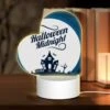 Love Acrylic Night Light, A Halloween Midnight Poster With A Haunted House And A Full Moon.