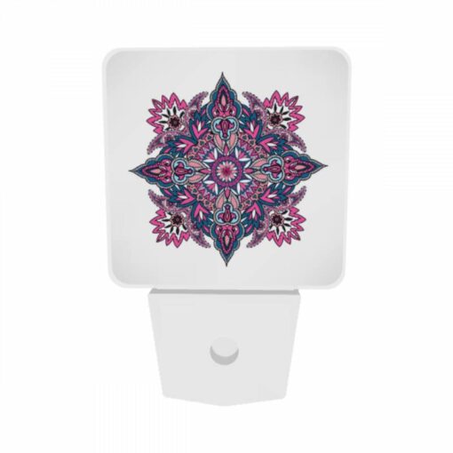 Night Light Set Of 2, A Colorful And Intricate Design Is Displayed On A White Background. -Acrylic Night Light Shop 1dedf980ca500b55a4a6a0332d97c783dd043364