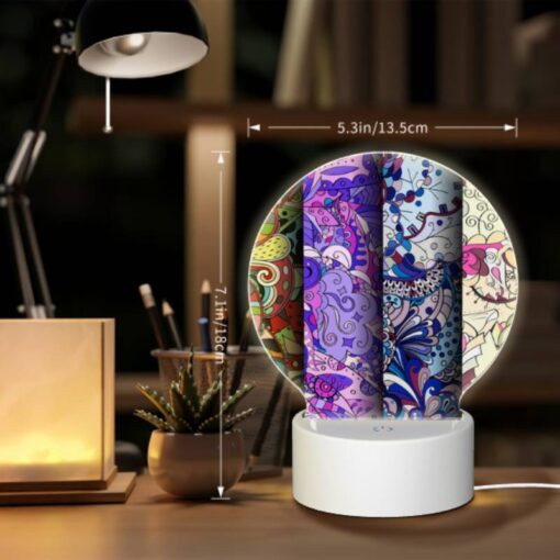 Round Acrylic Night Light, Four Different Colored Designs Of A Butterfly. -Acrylic Night Light Shop 1e85eee92eb88c3f2a833b9222d3e3434df96d71