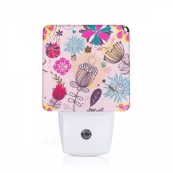 Night Light, A Colorful Floral Pattern With Pink