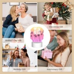 Round Acrylic Night Light, A Colorful Poster Of A Beach In California. 7 Round Acrylic Night Light, A Colorful Poster Of A Beach In California. -Acrylic Night Light Shop 1ee0f71b69d2b45ab6442a7084e0c5434e055c46