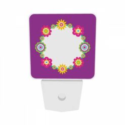 Night Light Set Of 2, A Purple Background With A Yellow Sunflower Design. -Acrylic Night Light Shop 1f219c2a20db9afb33e05c57cdb0a273c28c814d