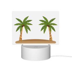 Rectangular Acrylic Night Light, Two Palm Trees On A Sandy Beach. -Acrylic Night Light Shop 1f6e943aa7c0442da38faa9346524578c590cc07