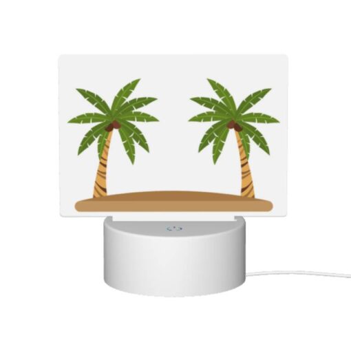 Rectangular Acrylic Night Light, Two Palm Trees On A Sandy Beach. -Acrylic Night Light Shop 1f6e943aa7c0442da38faa9346524578c590cc07