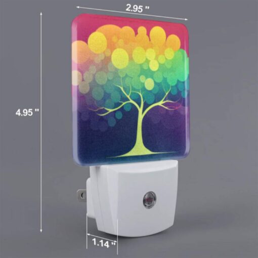 Night Light Set Of 2, A Colorful Tree With A Yellow -Acrylic Night Light Shop 1f981522aa7cb8436f997c174cdab31142fd45fc