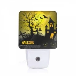 Night Light, A Halloween Scene With A Tree