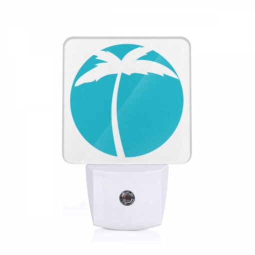 Night Light, A Blue Circle With A Palm Tree In It. -Acrylic Night Light Shop 1fefb5e6473a5295172b32179bd10fa505d3c8dd