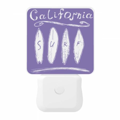 Night Light, A Purple Drawing Of A Surfboard With The Word Surf On It. -Acrylic Night Light Shop 20628c626cdf17b1c8ab5635e86be96d243e298a