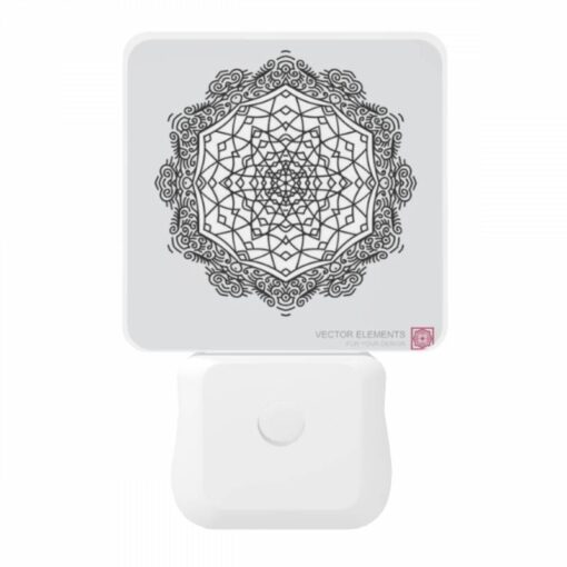 Night Light, A Black And White Drawing Of A Geometric Pattern. -Acrylic Night Light Shop 2145e5f357ebde3b5de0c78693d84952e9354d6d