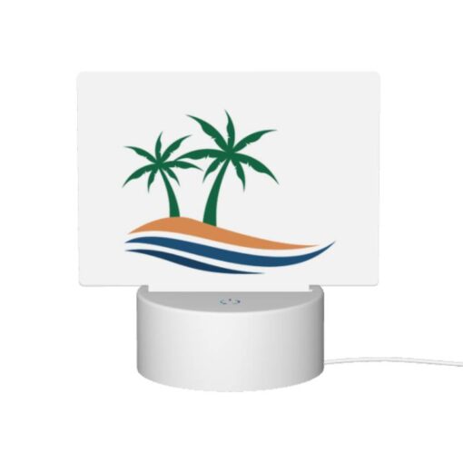 Rectangular Acrylic Night Light, A Logo Of A Palm Tree On A Beach. -Acrylic Night Light Shop 21cc6bfa1cd8388c81bd737e7fe5a0cbdde72281