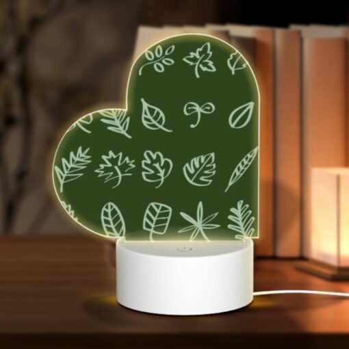 Love Acrylic Night Light, A Collection Of Leaves In Various Shapes And Sizes. -Acrylic Night Light Shop 21fd5fb5b8788293fc6e7cf44071176d7ff0b882
