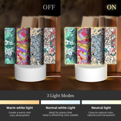 Rectangular Acrylic Night Light, Four Different Colored Designs Of A Tree. -Acrylic Night Light Shop 2205cf00c2ff3a16fd1eaeec355e3a37c6d8012d