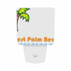 Night Light Set Of 2, A Cartoon Drawing Of A Palm Tree And The Words "West Palm Beach" On A White Background. -Acrylic Night Light Shop 22269faaea51b9e348f31d4dab8d14e1b5fd86da