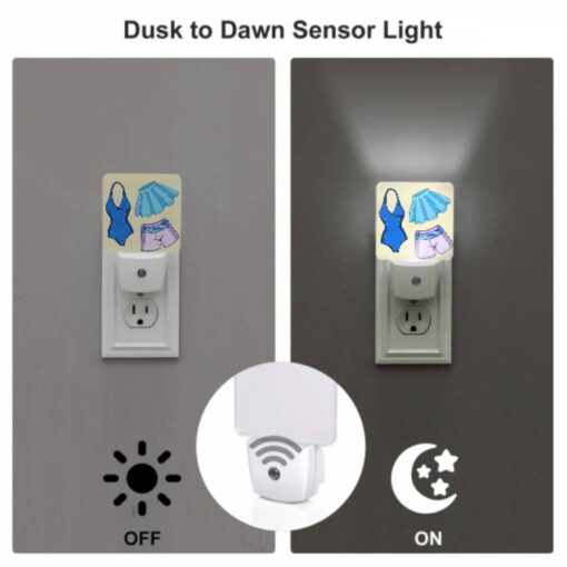 Night Light Set Of 2, A Blue And Purple Bathing Suit With A Blue Skirt And A Blue Top. -Acrylic Night Light Shop 222f58830ee347fac80e720643df85305ba6aacd