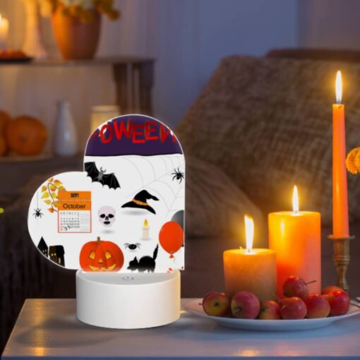 Love Acrylic Night Light, A Calendar With A Halloween Theme. -Acrylic Night Light Shop 2237a757d2c3c78e82bf005bfc9f21ffff660b5a