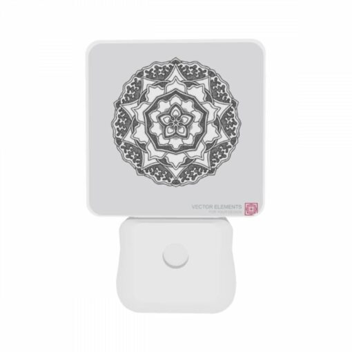 Night Light Set Of 2, A Black And White Design Of A Flower. -Acrylic Night Light Shop 2245f6224adaca0b21cf70cbd5b406c3d16b2a01