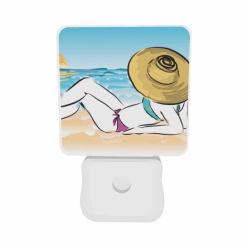 Night Light Set Of 2, A Woman Is Laying On The Beach -Acrylic Night Light Shop 22afd681fc101c10764eb79604bd877e66b363cc