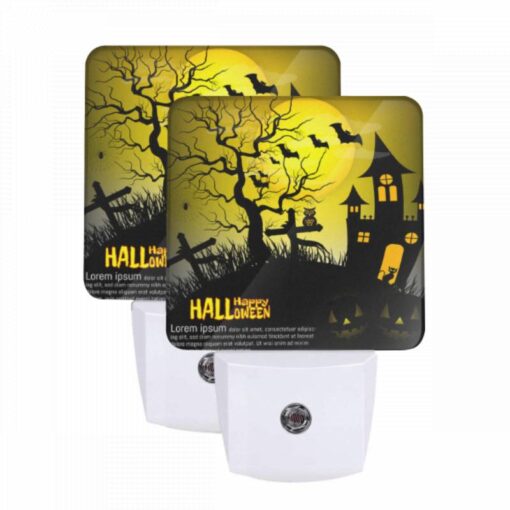 Night Light Set Of 2, A Halloween Scene With A Tree -Acrylic Night Light Shop 239de6d7ac8cf488d3dd461446e5303495838dcf
