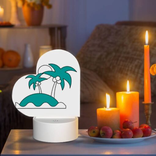 Love Acrylic Night Light, A Cartoon Drawing Of A Tropical Island With Two Palm Trees. -Acrylic Night Light Shop 23e2c950367c4508dd1f16e987f822652be799bd