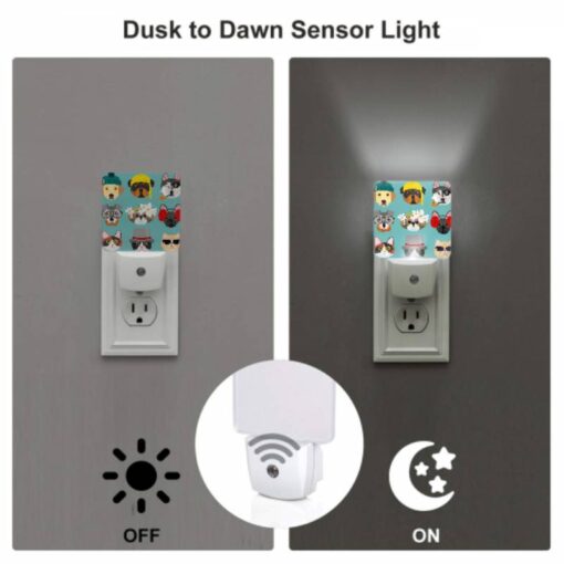 Night Light Set Of 2, A Collection Of Different Dog And Cat Faces. -Acrylic Night Light Shop 23e4af0b9ea59ddc02bc072141f02c5cdf6476da