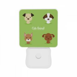 Night Light Set Of 2, Four Different Colored Dogs Are Shown In A Row. -Acrylic Night Light Shop 2428a3a63a6fc2a4da9cd2df8fd046e83ea2d478