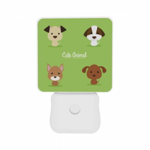 Night Light Set Of 2, Four Different Colored Dogs Are Shown In A Row. -Acrylic Night Light Shop 2428a3a63a6fc2a4da9cd2df8fd046e83ea2d478