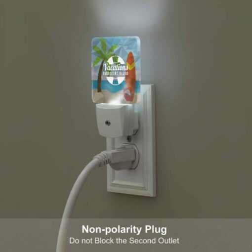 Night Light Set Of 2, A Vacations Logo With A Palm Tree And A Surfboard. -Acrylic Night Light Shop 24a7520da2472d89d2d72517a591419b6aa52074