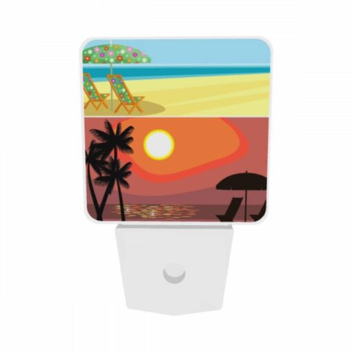 Night Light Set Of 2, A Beach Scene With A Sunset -Acrylic Night Light Shop 2504448aa451c5cf9b3bc49876236c241945cdcd