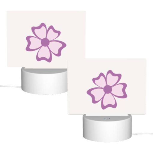Rectangular Acrylic Night Light, A Pink Flower With Purple Petals. -Acrylic Night Light Shop 257e9b270d72e6e3e2ef4bebc5ba95a65cb04ef5