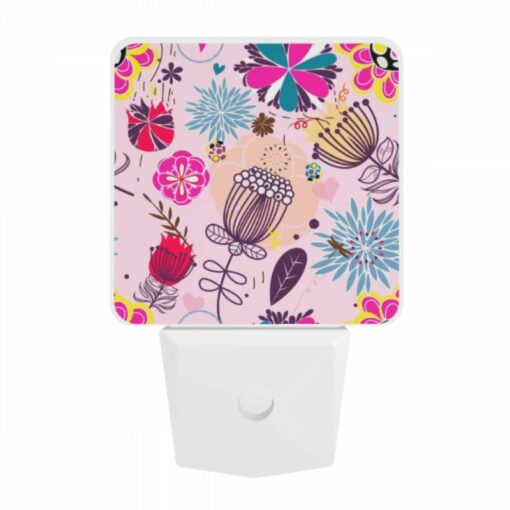 Night Light, A Colorful Floral Pattern With Pink -Acrylic Night Light Shop 258ff27f50667c9682e6f8b0b269b2a3b197e7c3