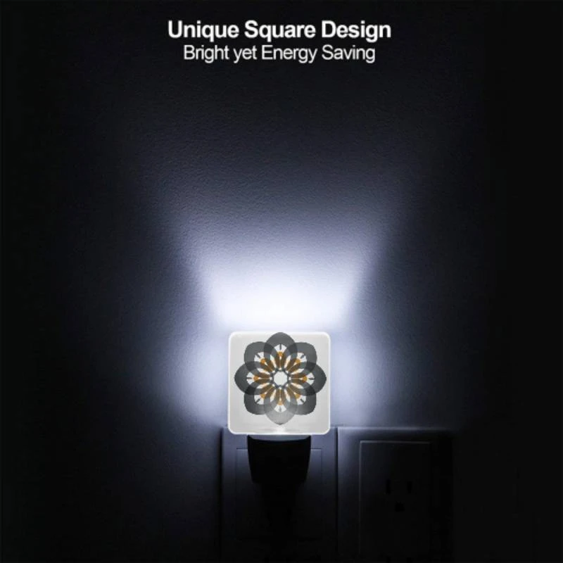 Night Light Set of 2, A black and white flower with orange and white accents. Night Light Set Of 2, A Black And White Flower With Orange And White Accents. -Acrylic Night Light Shop 25edca9445e93b5f7dda4d478231afcabdfd33b4